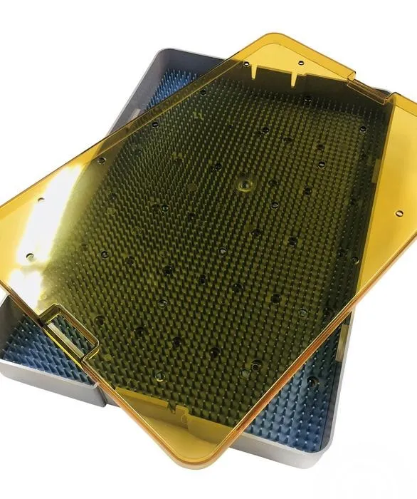 PST Instrument Microsurgery Tray - Deep Base, Lid and Mat 25.4 x 38.0 x 3.8 cm