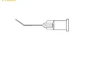 Surgistar Nucleus Hydrodissector (Flat Tip) Cannula, angled at 7mm (Box of 10)