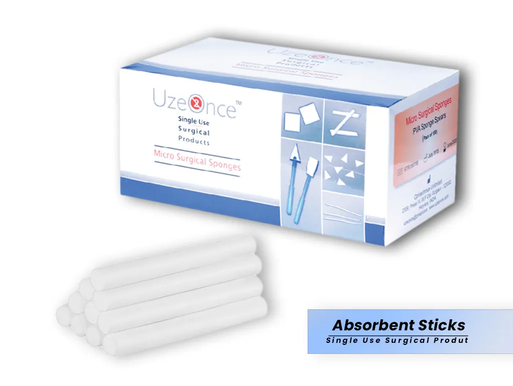 Ophtechnics UzeOnce Absorbent Sticks (Box of 100)
