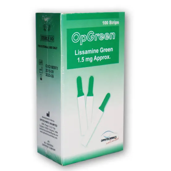 Ophtechnics OpGreen Lissamine Green Test Strips (Box of 100)