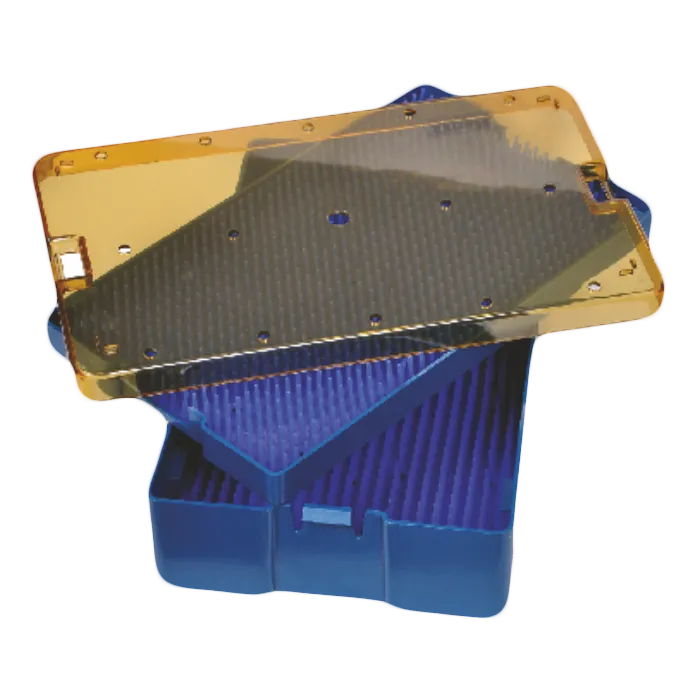 Ophtechnics Sterixx Plastic Sterilisation Deep Tray with Insert - 15.2 x 25.4 x 5.7cm